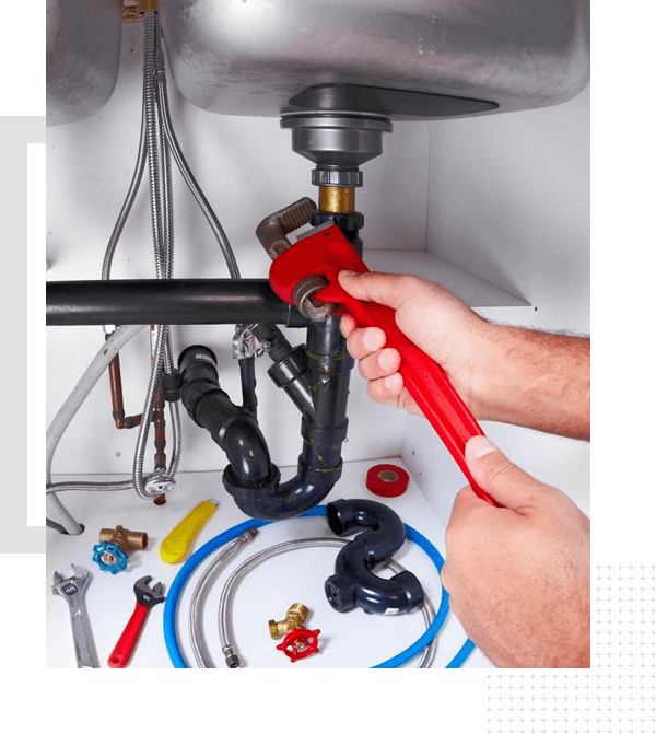 Blue Diamond Plumbing emergency plumber fixing under-sink pipework in Melbourne